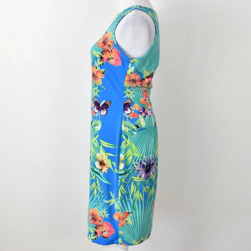 Cache Tropical Floral Sheath Dress - M - Picture 4 of 8